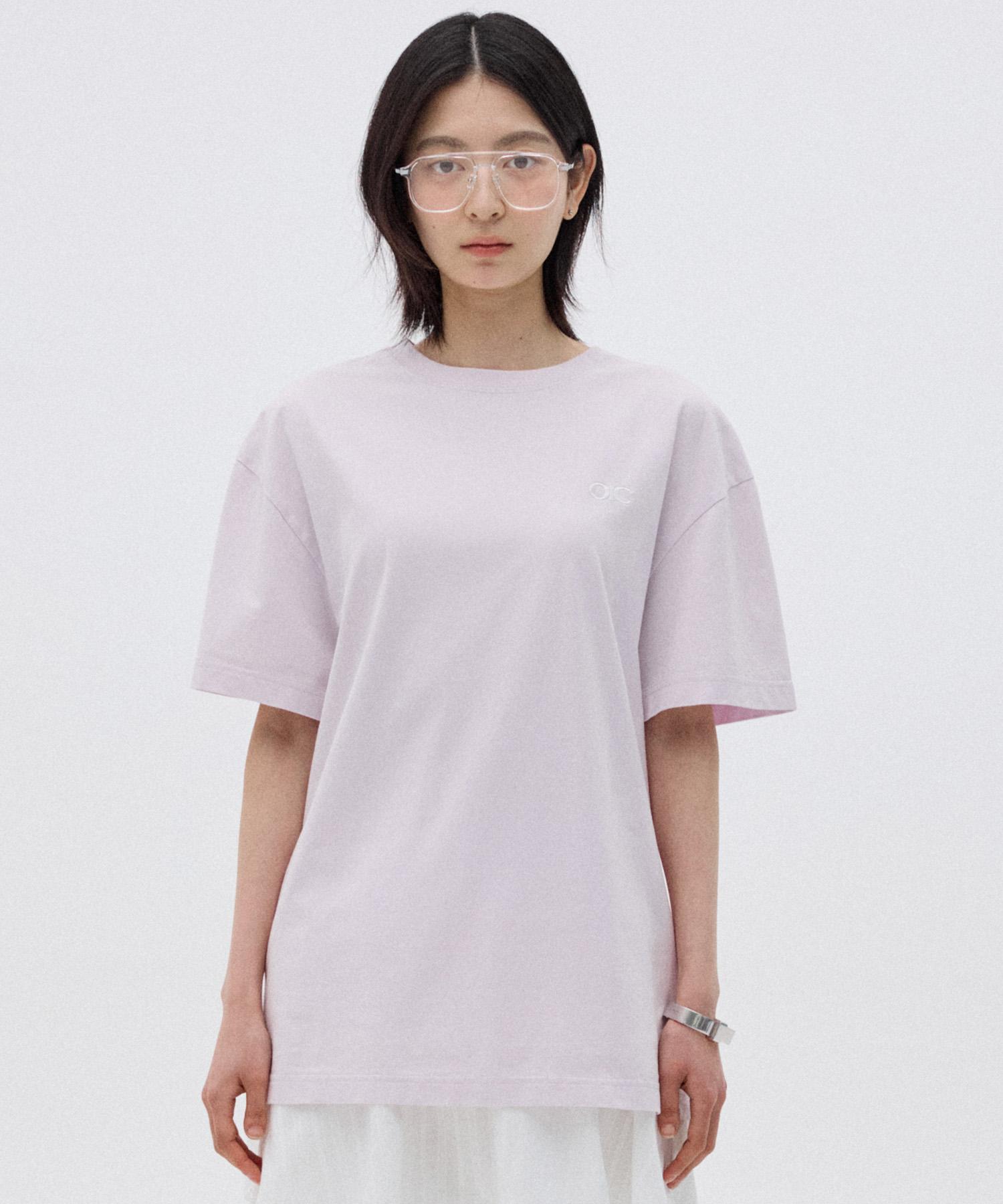 Oioi Collection Small Logo Mineral Wash Oversized T-Shirt [Ash Pink] M