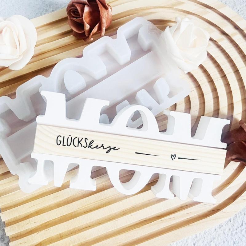 MOM Letter Silicone Molds for Candle Soap Chocolate Epoxy Resin Silicone Molds Gypsum Silicone Molds for Home Decoration