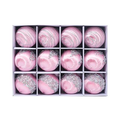 12pcs 6CM Christmas Ball Set Delicate Shatterproof Christmas Tree Decoration Pendant Creative Waterproof Hanging Ornament