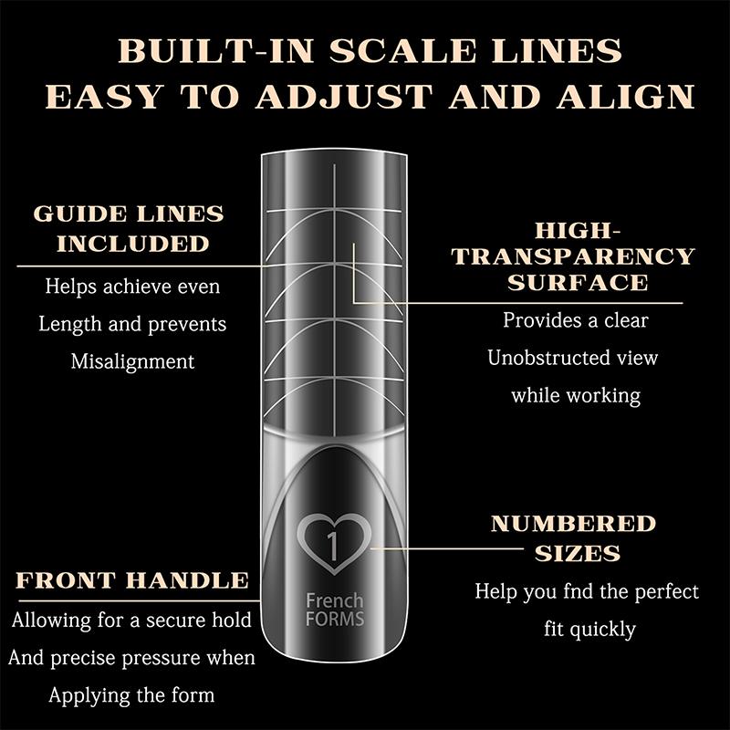 30/60/75/150 Stück Französische Dual-Formen 15 Größen Klar Wiederverwendbar Nagelverlängerung Builder Gel Französische Spitze Maniküre-Werkzeug DIY Kunst Salon