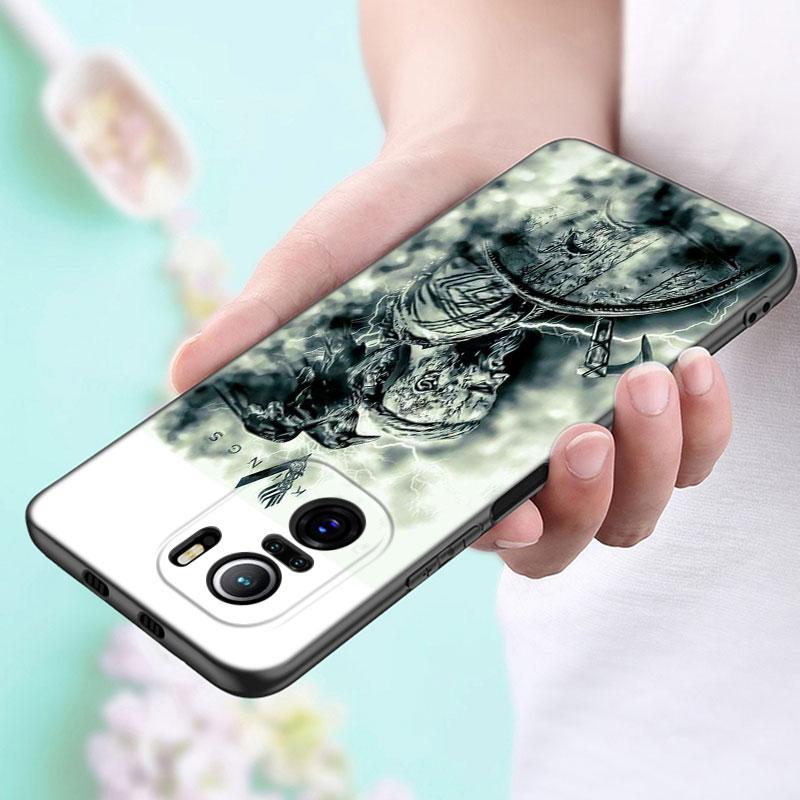 Viking Vegvisir Logo Telefonfodral För Xiaomi POCO F2 F3 M2 M3 M4 X3 X4 Pro NFC F4 GT 5G F1 X2 C3 C31 C40 M5S Mjuk TPU Svart skal