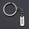Pendant Bar Shape Word Tag Theme Keychain Long Text Charm Key Ring DIY Custom Craft Gift For Jewelry Making