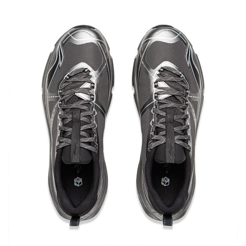 Li Ning Outdoor CF Tracing, Xinglan Low top Hiking Shoes Unisex Silver/Obsidian Gray AHTV027-21