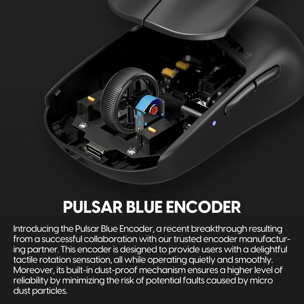 Pulsar Gaming Gears X2V2 Wireless Gaming 26000 DPI Optical Black Mouse, Ultra-Lightweight 53g, Ambidextrous, 2.4GHz, 1ms, Sensor, PAW3395,