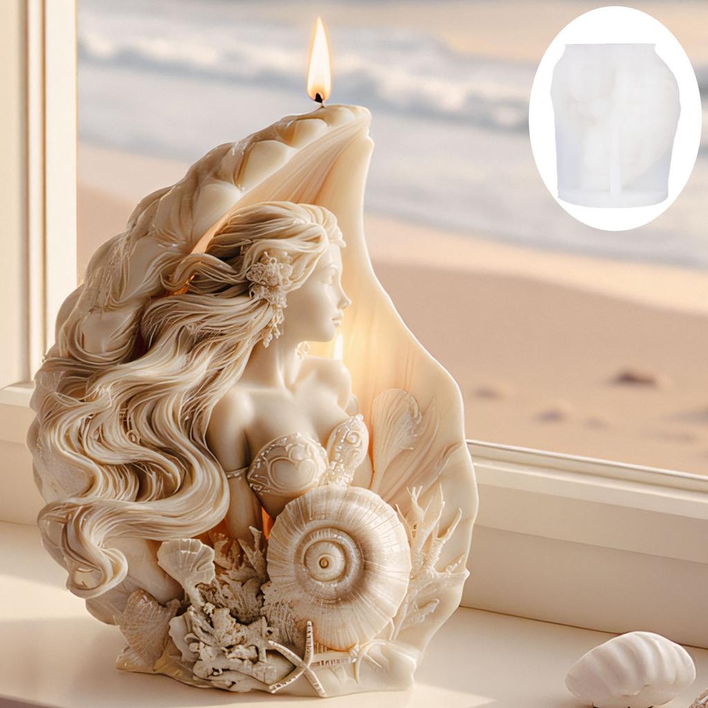 Silicone Mermaids Mould For Homemade Aromatherapys Candle And Projects Crafted From Silicone Materials