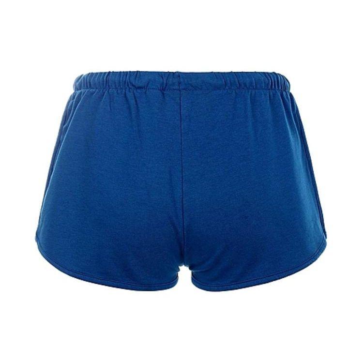 Adidas Originals Trefoil Logo Embroidered Casual Knit Regular Shorts Women Shorts Navy-Blue F77925