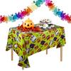 Halloween Decoration Tablecloth Pumpkin Spider Web Bat Plastic Table Cover Festival Party Home Table Decoration Supplies