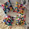 4pcs Linen Pillow Covers 45x45cm Abstract Geometric Floral Cushion Cases for Sofa Bed Decor Zipper Closure Modern Art Home