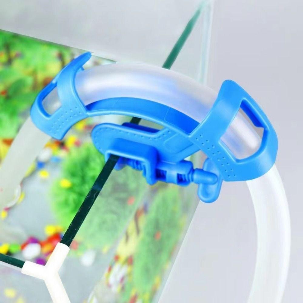 Adjustable Fish Tank Water Pipe Fixing Clip Blue Water Change Fixing Frame  Fish Tank