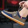 Men's Casual Shoes Lightweight Spring Autumn Canvas Male Shoe Flat Sneakers on Sale Adults New in Promotion Size 44 Non-leather