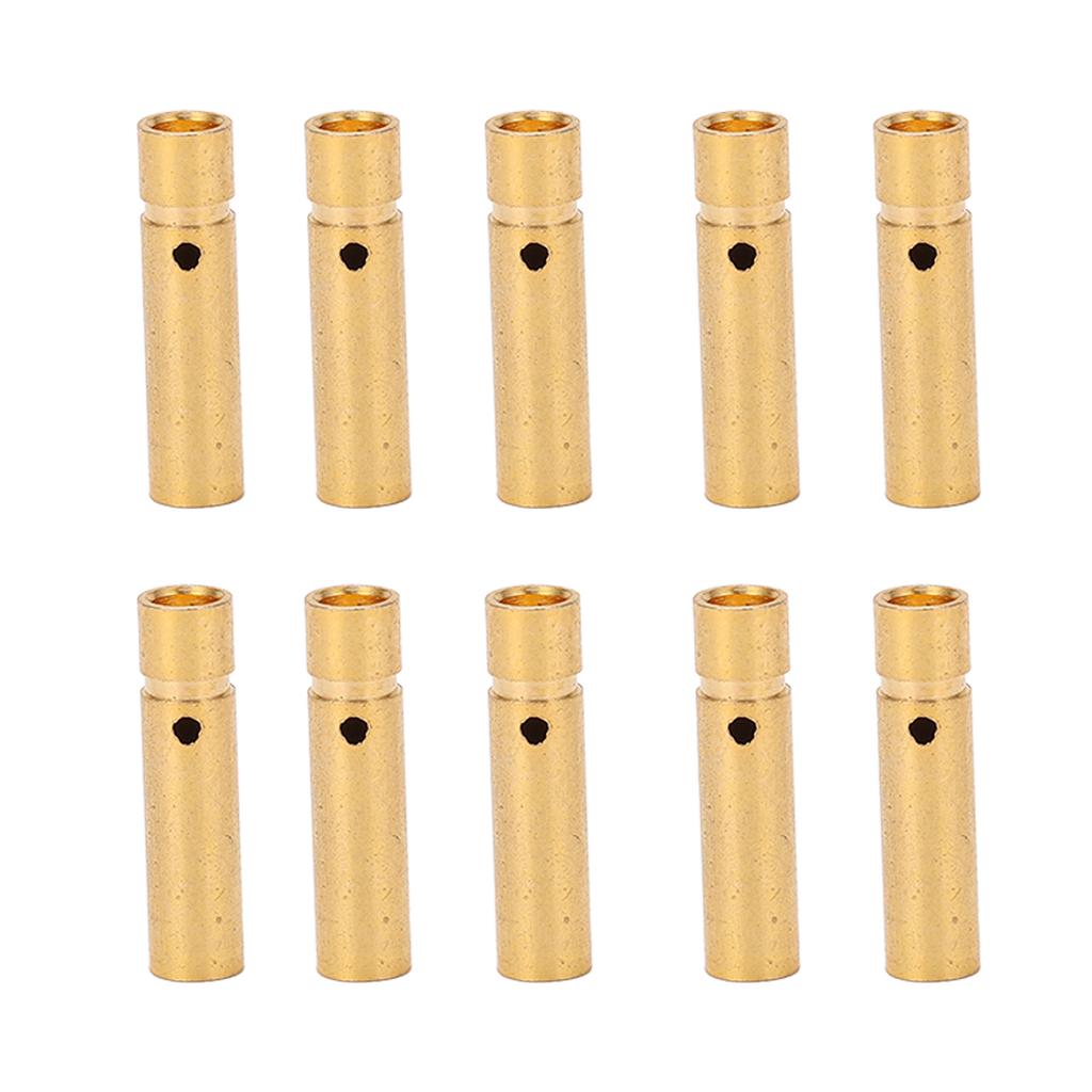 10 szt. 12.031 Pozłacane Miedziane Wtyki Bananowe 3.0mm Męskie i Żeńskie Wtyki Końcowe Złącza Metalowe