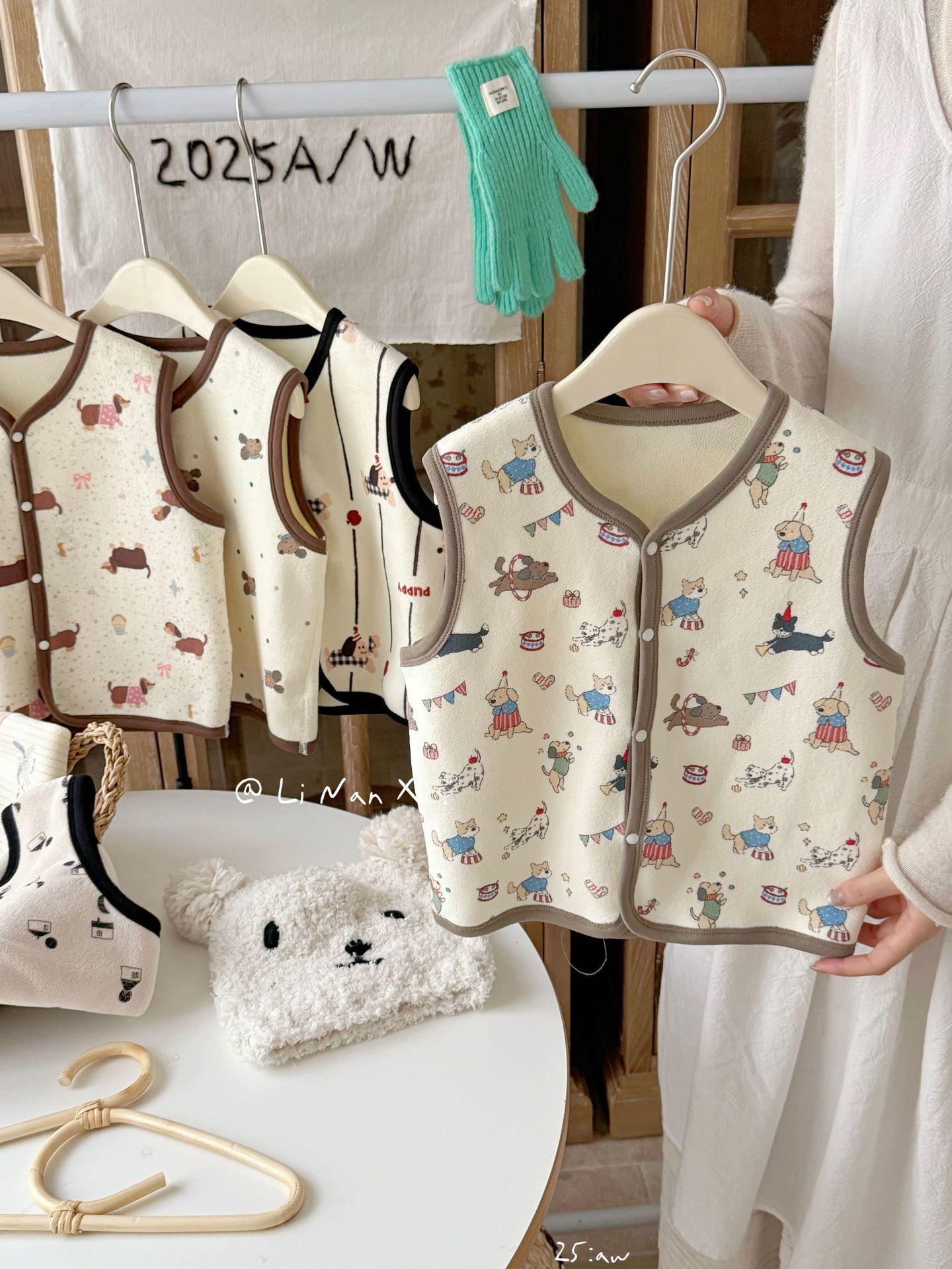 

88282 Kids Autumn/Winter Cotton Vest - Sleeveless Jacket for Boys and Girls 140 cm