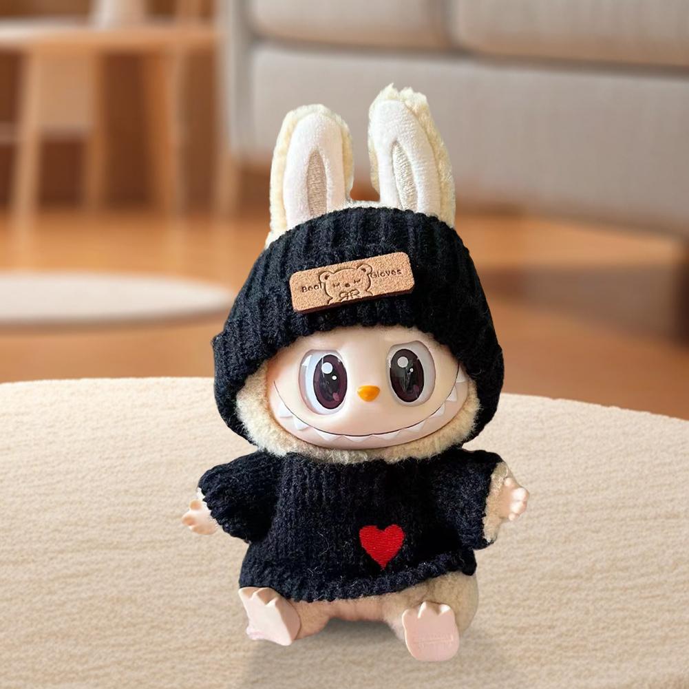 (No Dolls) For Labubu V1 V2 Idol 17cm Doll Fashion Sweater Outfit Accessories Sitting Party Sweater Clothing DIY Doll Outfit