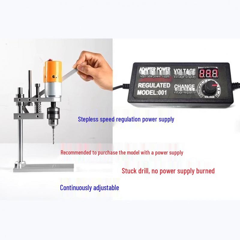 Compact Bench Drill: Mini Electric Wood Drilling & Hole Punching Tool