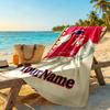 Arsenal Customized Name Beach Towel High Absorbency & Quick-Dry