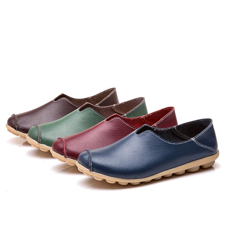 Spring Women's Lace-Up Moccasins: Fashionable Casual Flats in Sizes 35-46