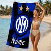 Customizable personalized beach towels Inter Milan themed designs.Suitable for the beach, yoga, sports;ideal as beach accessories