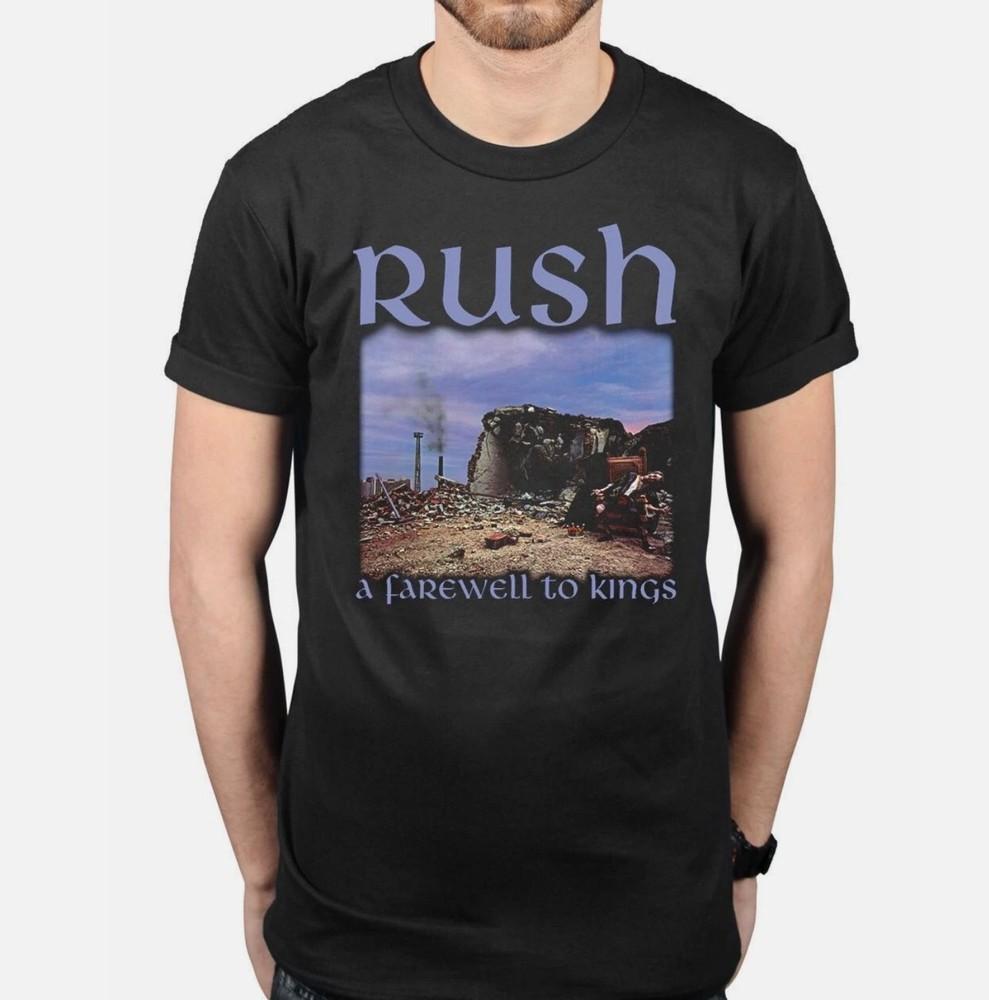 Rush A Farewell To Kings T-shirt Black Men S-2345XL Unisex T-Shirt XXXL