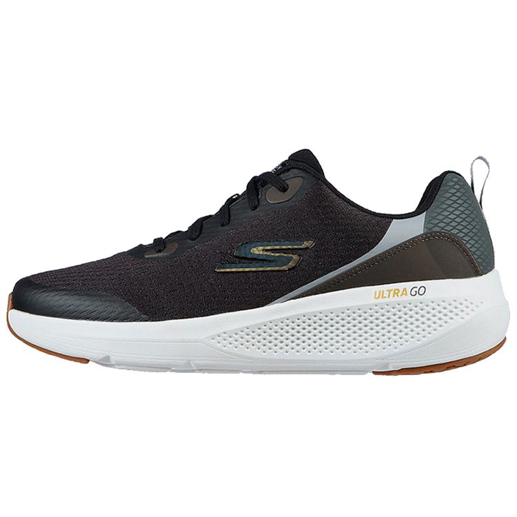Skechers Men's Black/Gray Go Run Elevate Comfortable Fabric Shock Absorbing Durable Low Top Running Shoes Sneaker 220189-Bkgy Cm