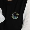 Thousand Miles Of Rivers And Mountains Brooch, High-End Women'S Chinese Style Exquisite Suit Pin, Fixed Clothes Temperament Brooch With Accessories
