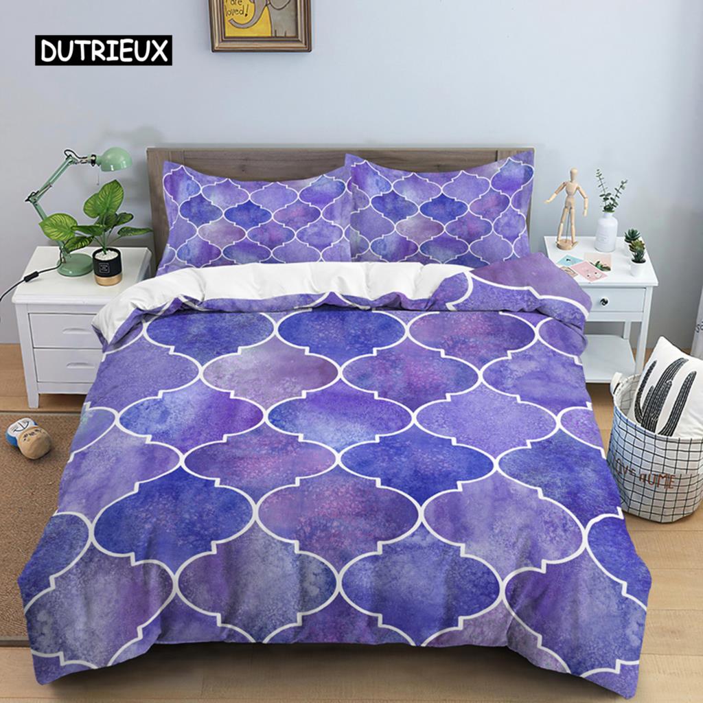 Farbe Meerjungfrau Bettbezug Bunt Fischschuppen Bettwäscheset Persönlichkeit Bettdeckenset mit Kissenbezug Frauen Mädchen Schlafzimmerdeko