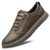 Brand Spring New Men's Fashion Lace Up Leather Shoes Trend 2024 Classics Casual Shoes All-match Sports Leather Men Low-top Shoes