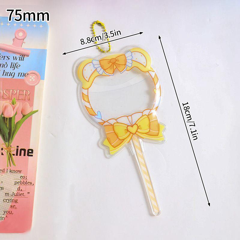 Lollipop Shape Photo Protector Case Girl Anime Diy Pins Display Cover Kpop Idol Photocard Holder Creative Pin Case Birthday Gift