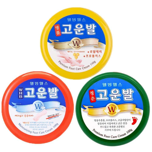 

[Authentic] [Set of 3] Kounbal Heel Cream (Yellow 110g + Red 100g + Green 100g) Contains Royal Jelly, Emu Oil, Cica Propolis, Korean Cosmetics, Regist