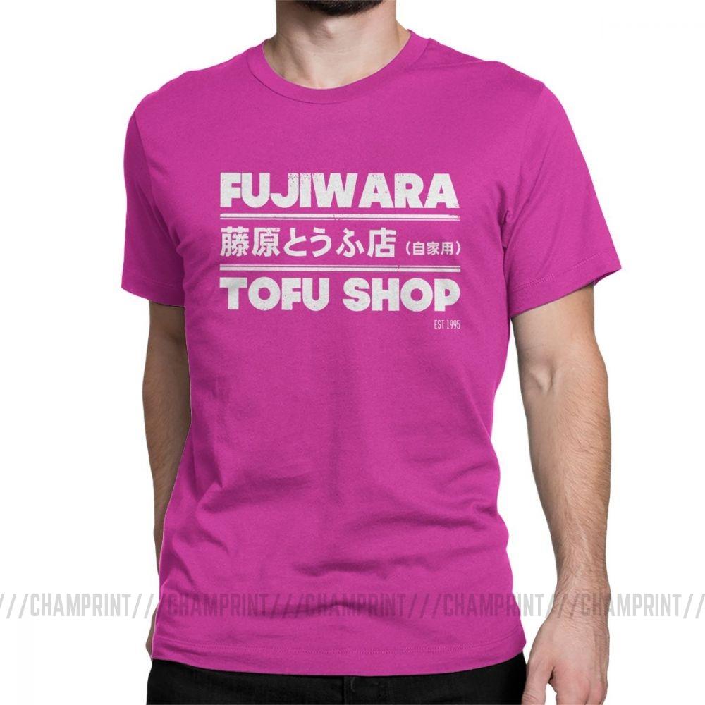 Anime Initial D Tees Fashion Fujiwara Takumi Fujiwara Tofu Shop T Shirt Men S Cotton Vintage