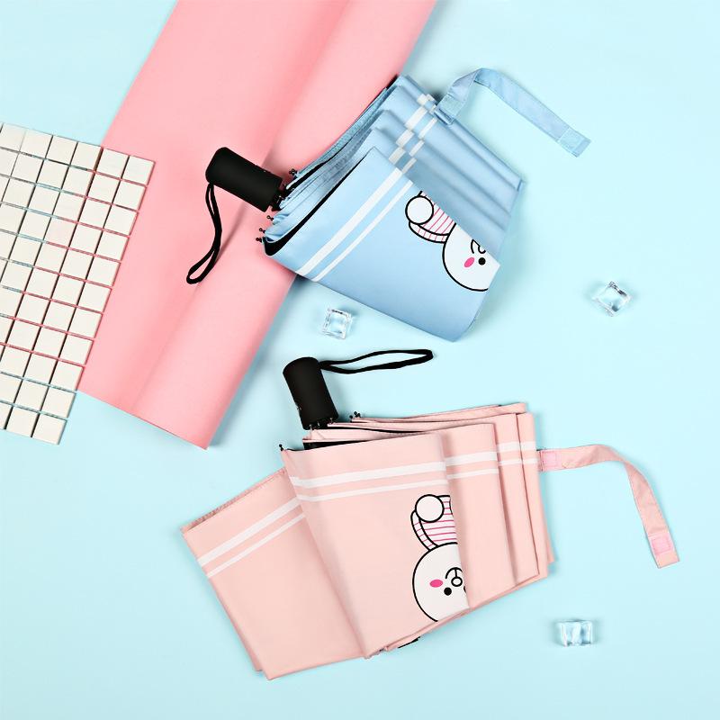 

Милый зонтик для детей, утолщенный черный клей, полностью автоматический зонтик с котенком, зонтик от солнца для девочек, Sombrilla Paraguas Mujer