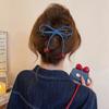 New Denim Bow Cherry Twist Hair Clips for Woman Girl Sweet Exquisite Vintage Long Hair Holder Hairpin Barrette Hair Accessories