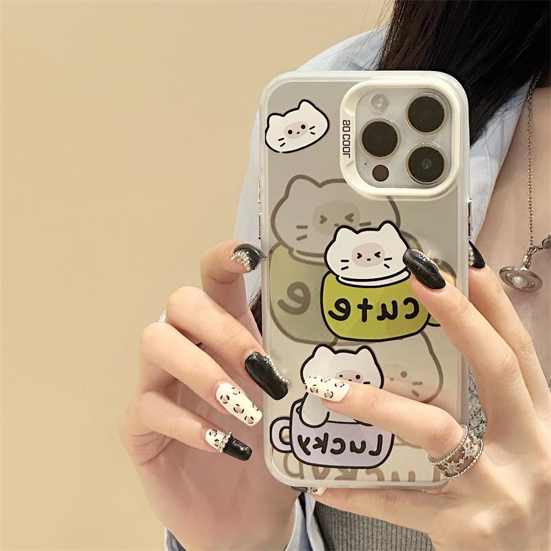 Zhitai 13Pro Cartoon Frosted Laser Case for Apple 16, iPhone 14, and Huawei P70.