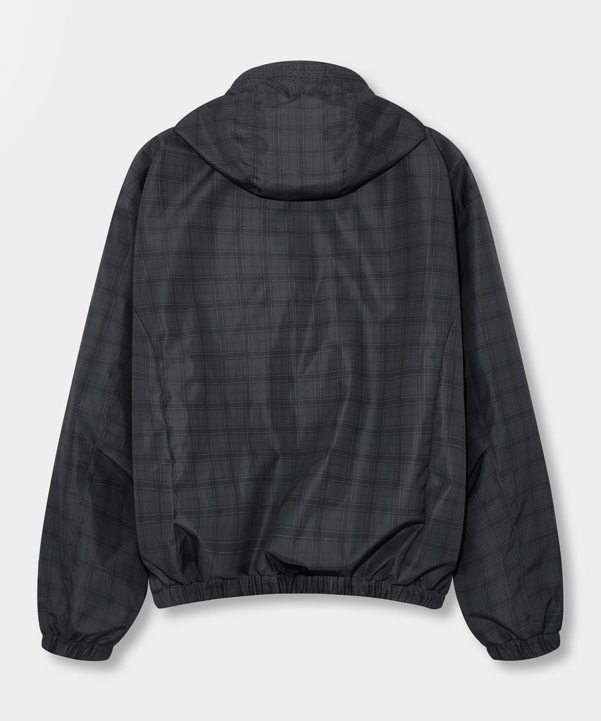 Dimitri Black 2Way Essential Check Hooded Windbreaker_3 Color