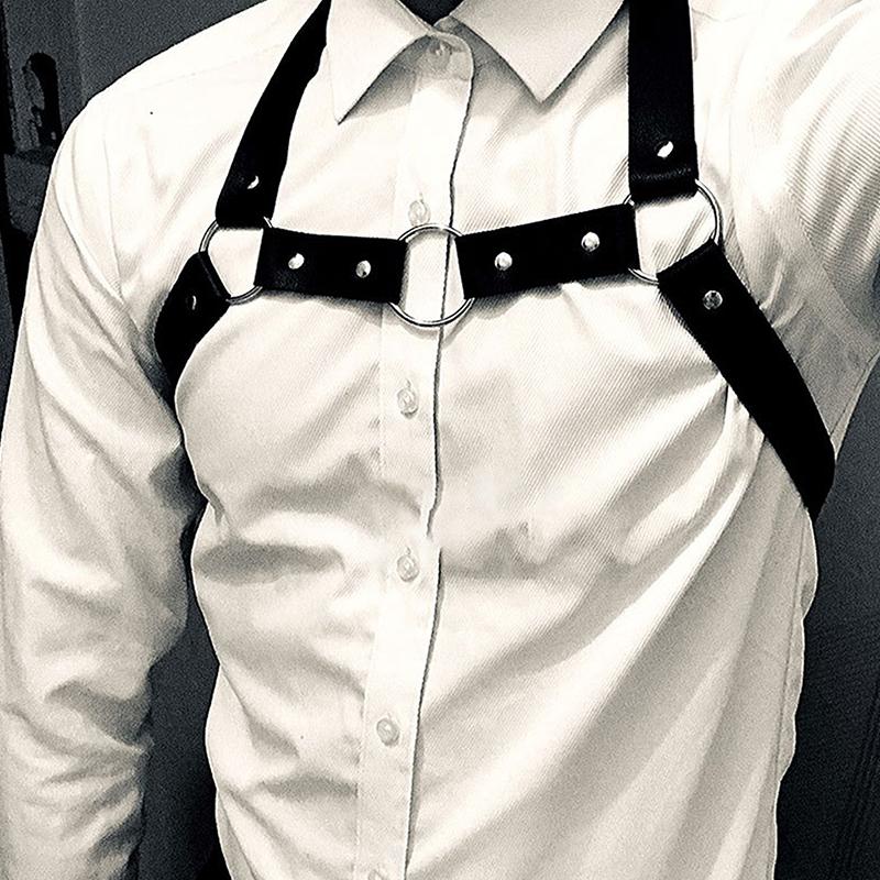Men'S Fun Sexual Chest Leather Harness Belts Hipster Men'S Strap Chest Strap Men'S Strap Leather Harness Clothing Accessories