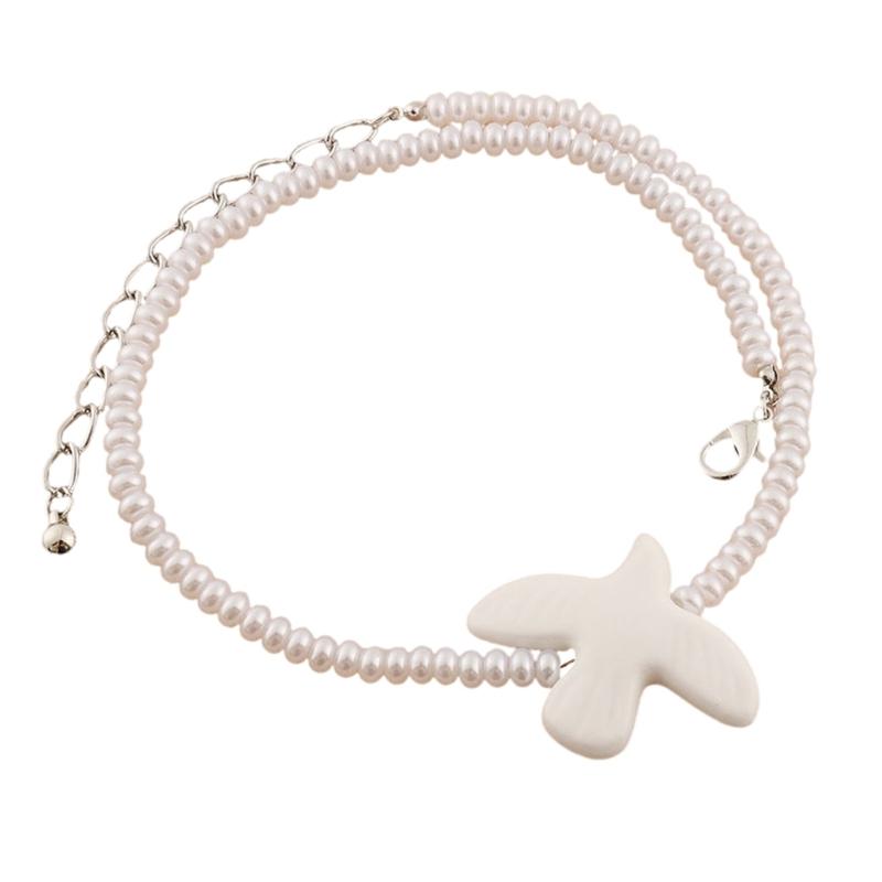 Elegant White Peace Doves Necklace Symbolizing Love and Hope Stylish Drop Earrings Suitable for Women and Girls Present
