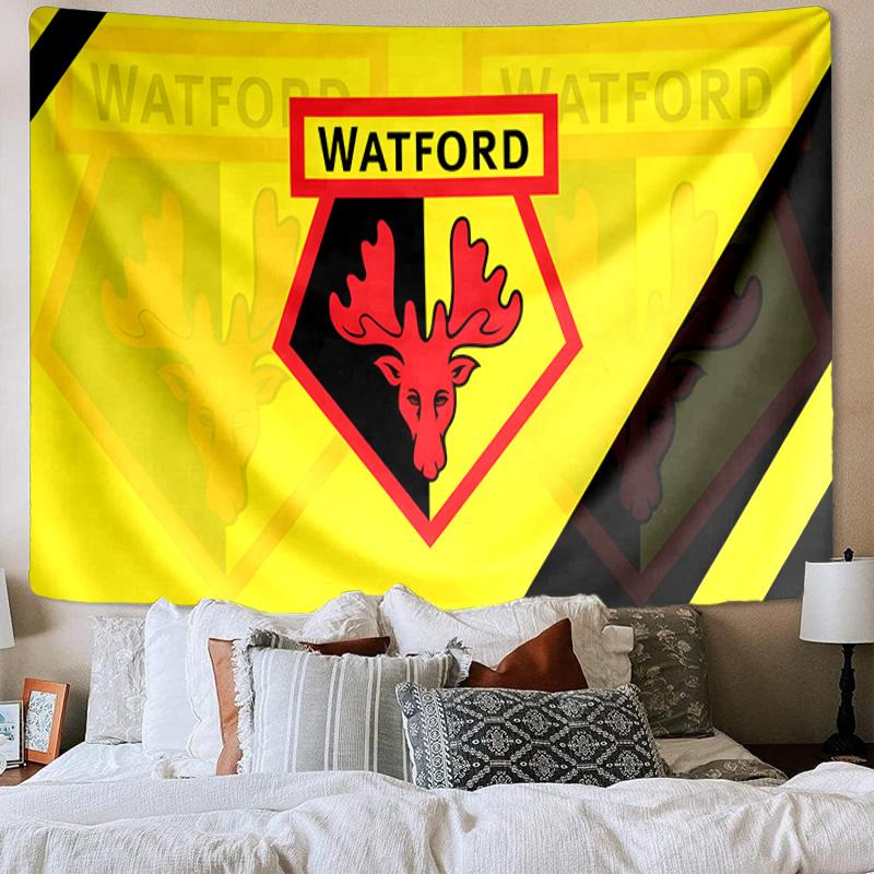Wat-ford Football Crest Tapestry Playroom Tapestry, Accessories for Bedroom,Livingroom, dormitory Room Wall Decor Fan Birthday Gifts