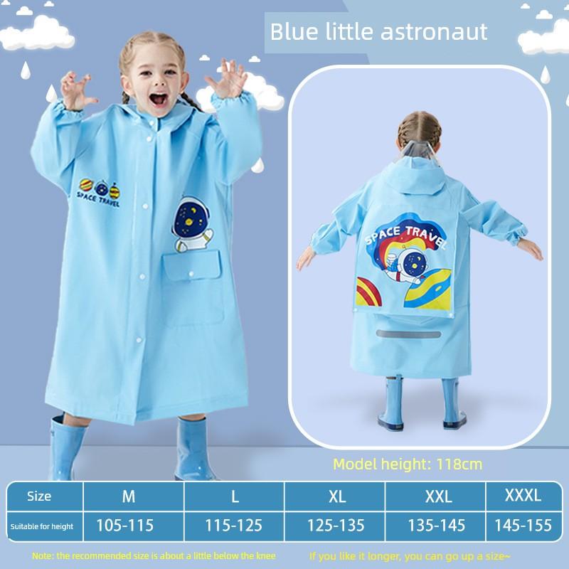 Children's Raincoat for Boys and Girls 2023 New Model for Girls and Boys Primary School Students Full-Body Waterproof Rain Poncho for Older Kids