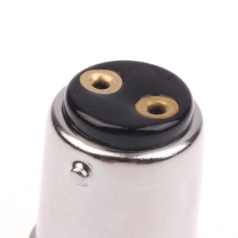10Pcs B15 Brass-Nickel Plated Lamp Cap 1156 Single Contact Bayonet Auto Lamp Holder Ba15S Bay15D Auto Bulb Holder Cap