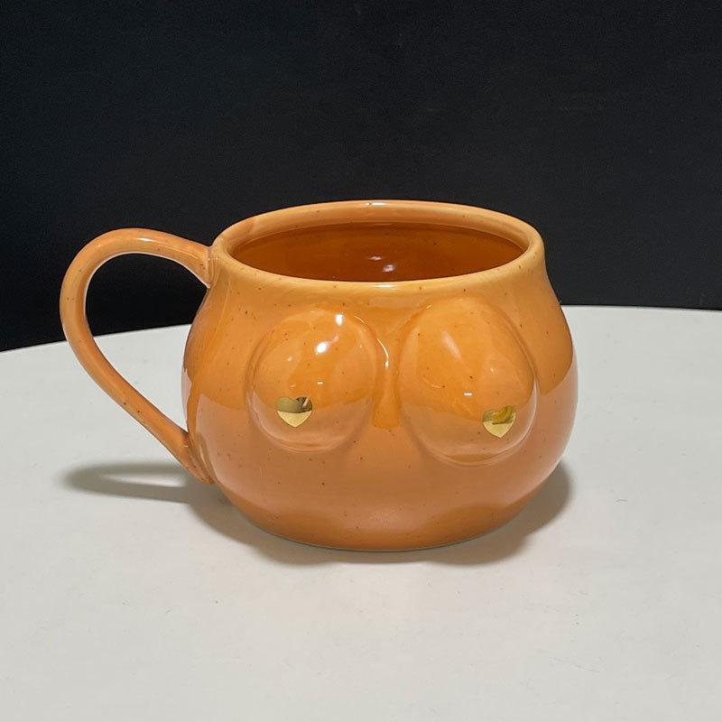 Керамическая кофейная чашка, креативная кружка-сундук, чашка для завтрака, кружка для молока, кофейные кружки, стакан для воды, парные чашки, кружка для чая, цветочный горшок, орнамент 201-300ml коричневый