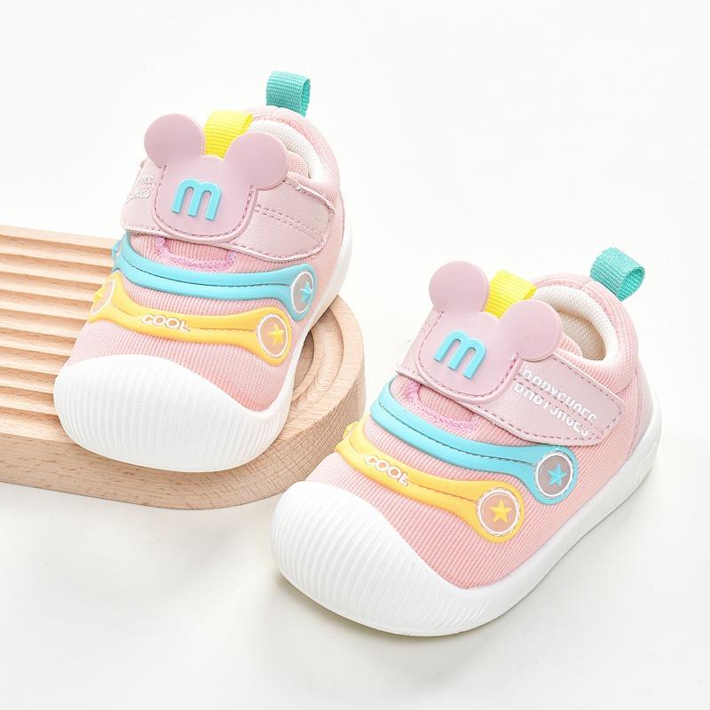 Fumeier learning-to-walk shoes, boys' and girls' baby spring-autumn style shoes, anti-tip breathable soft sole shoes, 0–3 years old