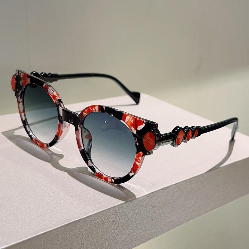 Fashion Cat Eye Sunglasses Women Men Vintage Punk Luxury Brand Designer Round Lens Sun Glasses UV400 Outdoor Travel