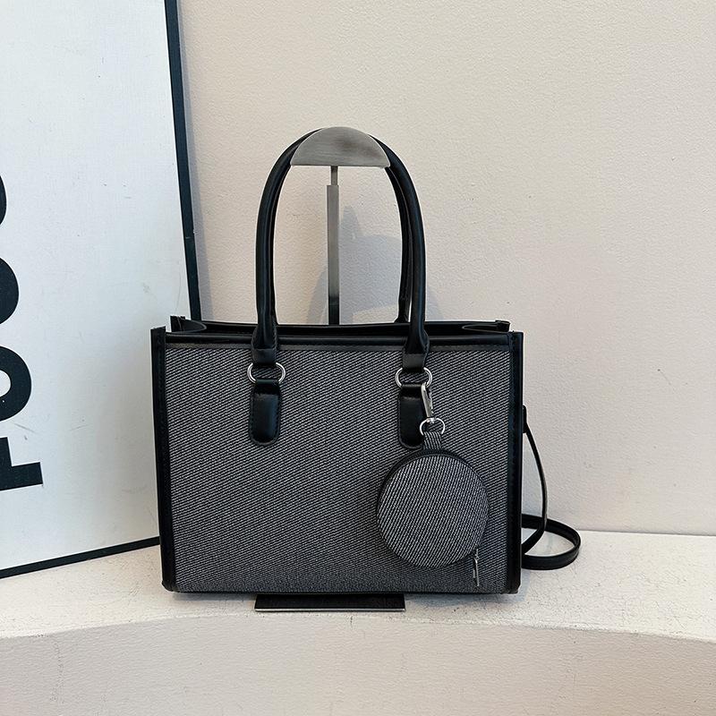 Simple and Fashionable Single-shoulder Bag, Casual Large-capacity Tote Bag, Fashionable Bag, Women s Bag чёрный