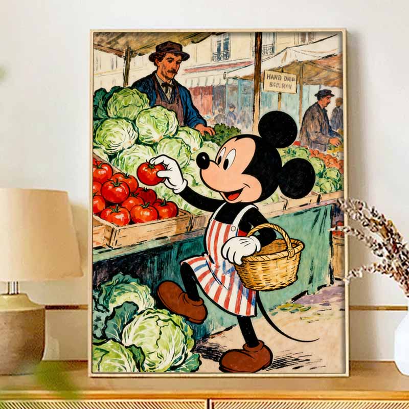 Disney 5D diamond painting set Mickey's Farmer's Market DIY handmade diamond painting art production diamond decorative painting