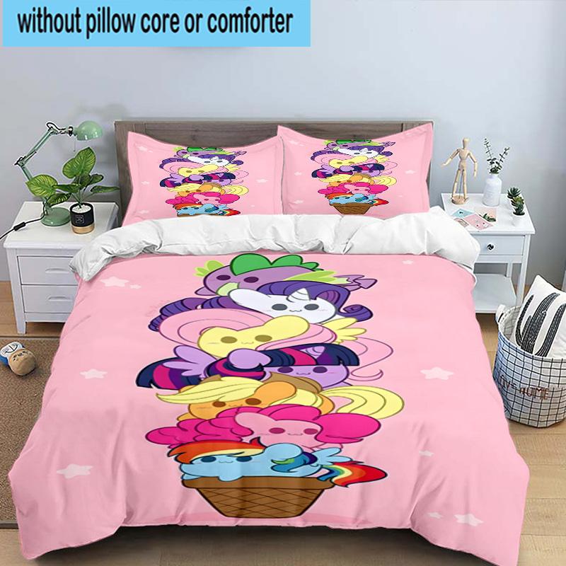 3PCS Twilight Sparkle's Unicorn 3pcs Bedding,Including 3PCS Duvet Cover And 2pcs Pillowcases Perfect for Christmas,Ideal for Bedroom, Dormitory