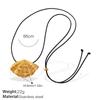 Retro Metal Black Rope Necklace Shell Geometric Ring Pendant Niche Design Personality Light Luxury Sweater Chain