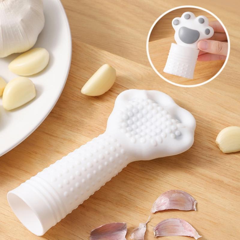 Kattens pote Hvitløksskreller Skrellerør Silikon Hvitløksrulle Stripper Skrelling Grønnsaksfruktverktøy Kjøkkenredskaper Skrell hvitløk