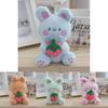 Plush Cute Adorable White Rabbit Keychain Creative Fruit Bunny Plush Toy Girls For