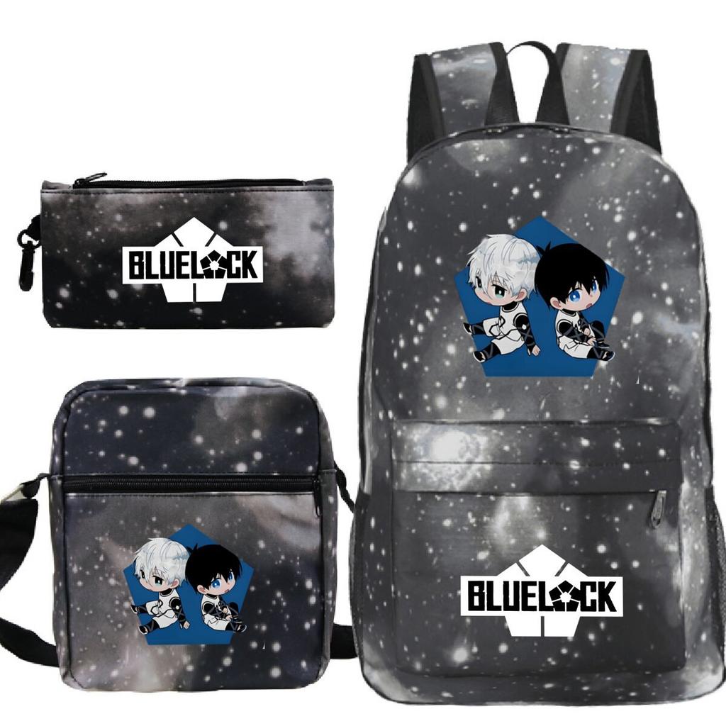 Japanese Cartoon Peripheral Printing Children'S Schoolbag, Primary And Secondary School Student Stationery Set, Shoulder Backpack Three-Piece Set