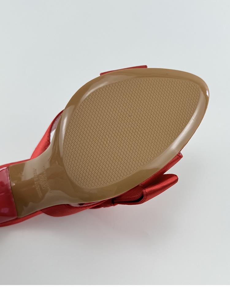 Sandales d'été pour femmes 2025 à lanières croisées et nœud papillon à talons hauts - Sandales de style féerique