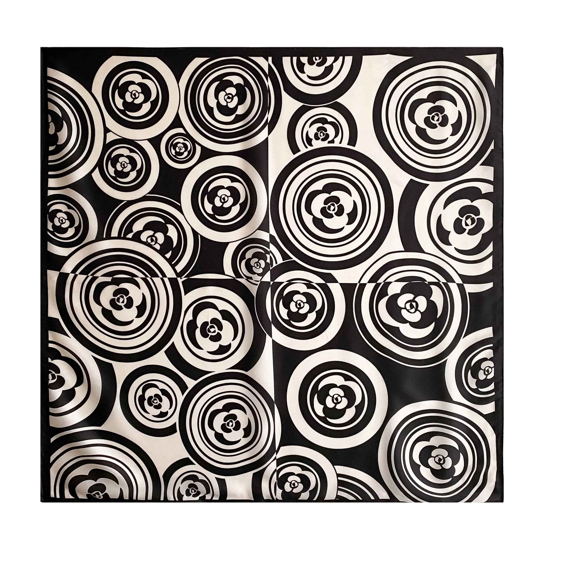 

Высококачественные роскошные шелковые шарфы, повязка на голову, шарфы, шейный шарф для женщин, шелковый шарф с цепочкой, женская декоративная шаль 110-110cm